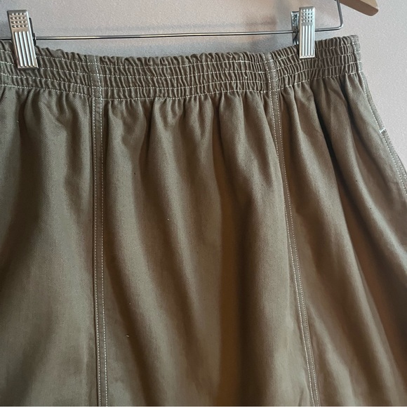 Kowtow Triangle Skirt Organic Cotton Earth Denim Camel Size XL - Picture 7 of 14